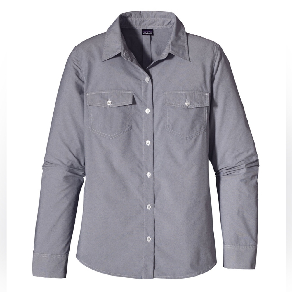 {Patagonia} Women's Long-Sleeved Overcast Shirt - Size 10 - Crossweave: Classic